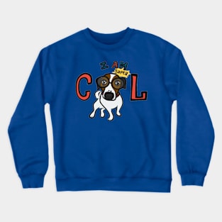 I am super cool dog glasses Crewneck Sweatshirt